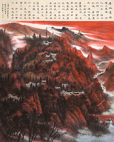 朱正发作品《层林尽染》 规格：240×200cm